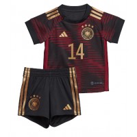 Koszulka piłkarska Niemcy Jamal Musiala #14 Strój wyjazdowy dla dzieci MŚ 2022 tanio Krótki Rękaw (+ Krótkie spodenki)